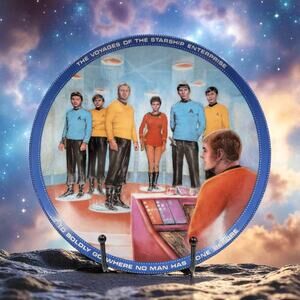 Star Trek Hamilton Collector 8 1/2"" Plate 1991 Paramount Pictures Enterprise